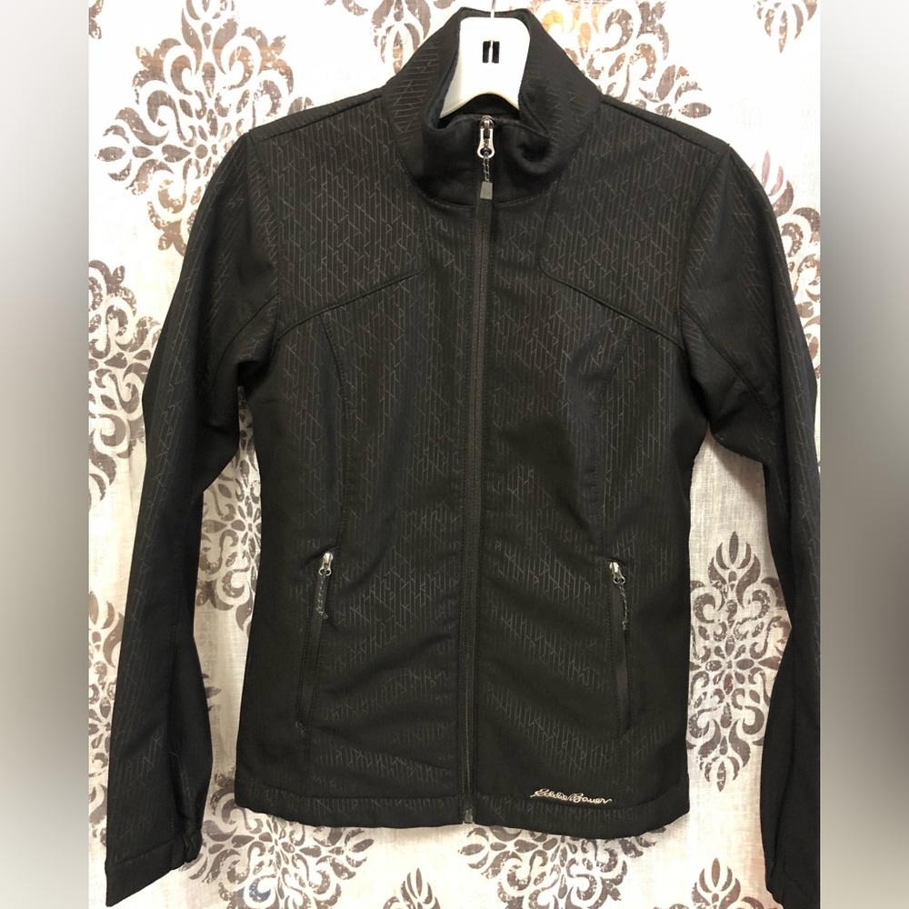 Eddie Bauer Soft Shell Zip Up Polyester Jacket - image 1